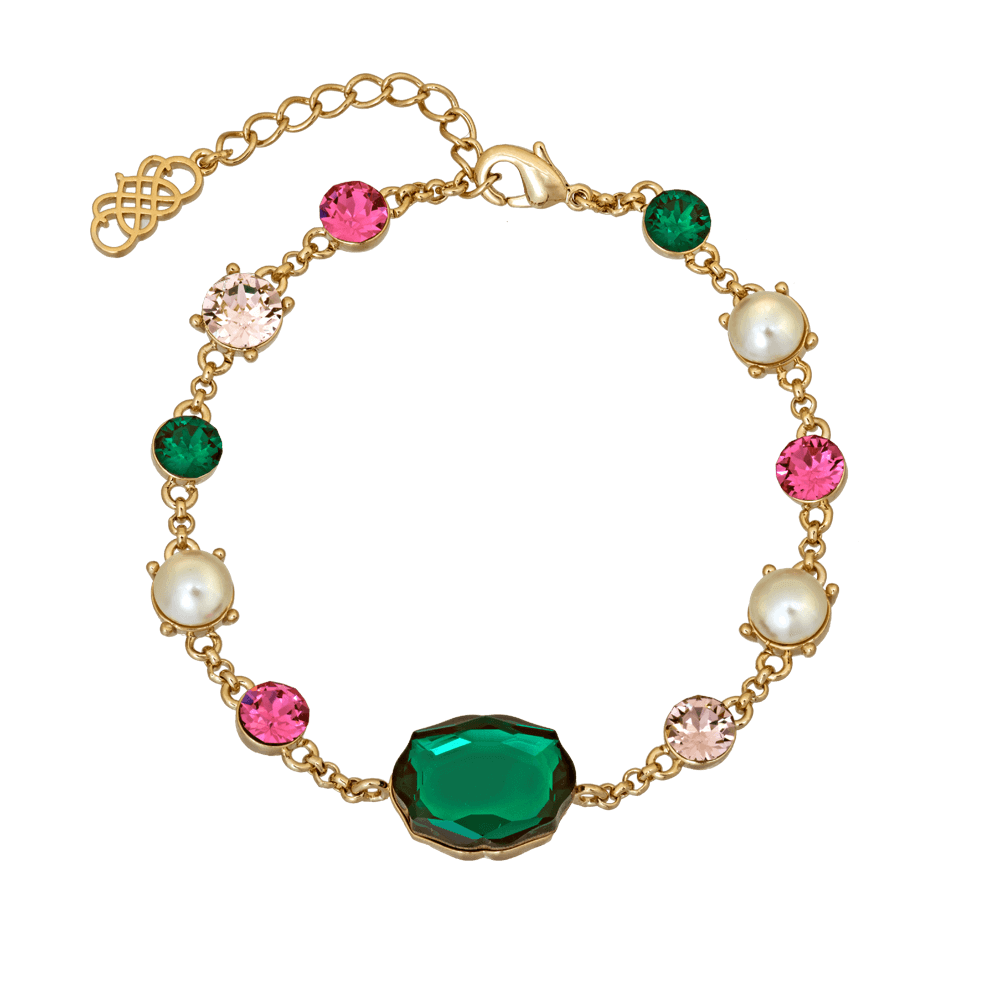 Rosie bracelet - Pink emerald