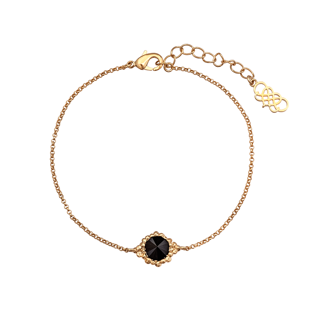Miss Bonnie bracelet - Jet (Gold)
