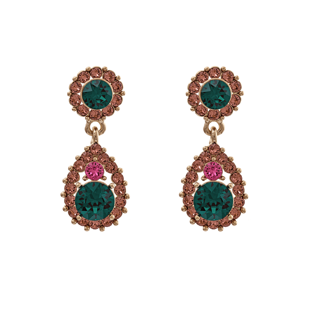 Sofia earrings - Pink emerald
