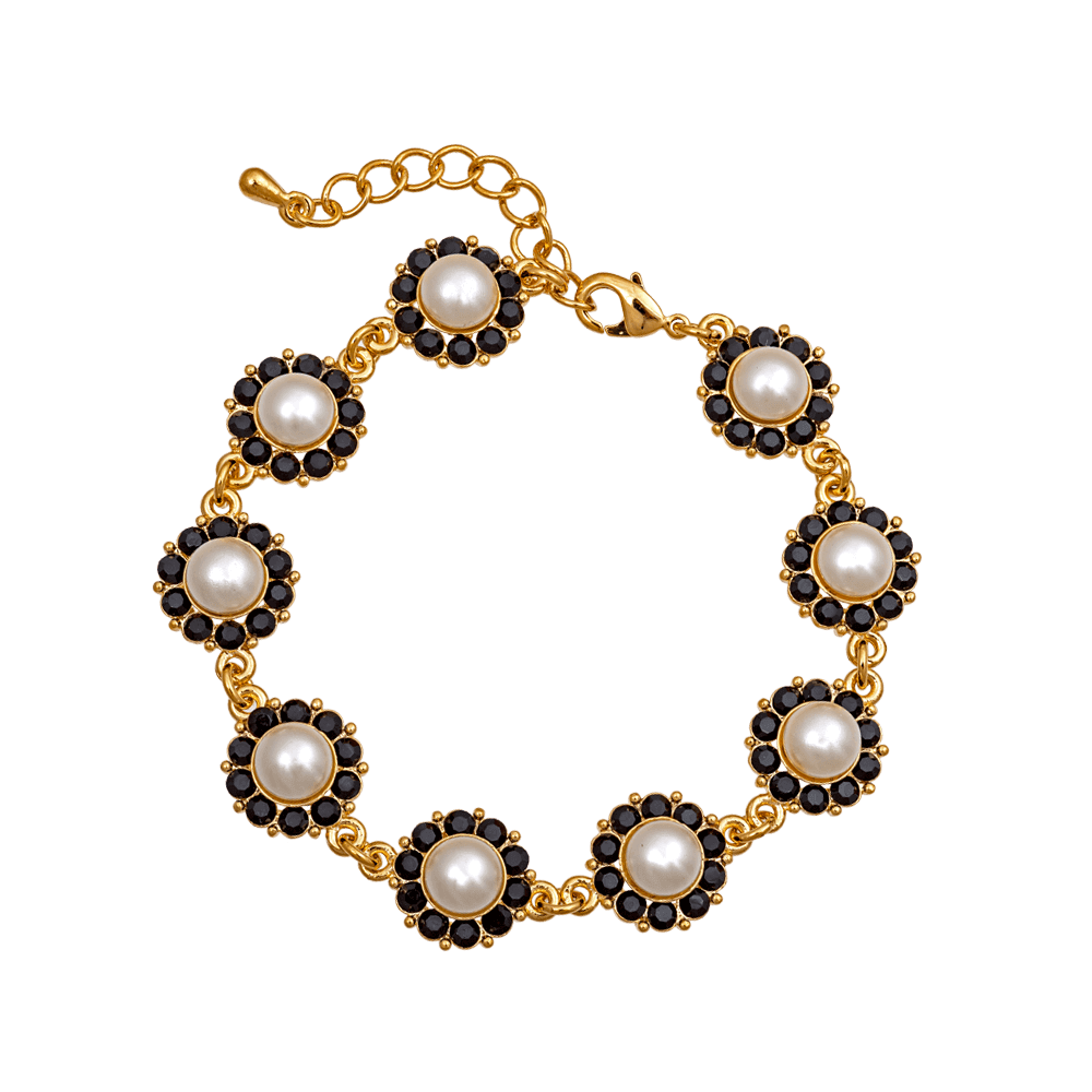 Sofia pearl bracelet - Créme/Jet