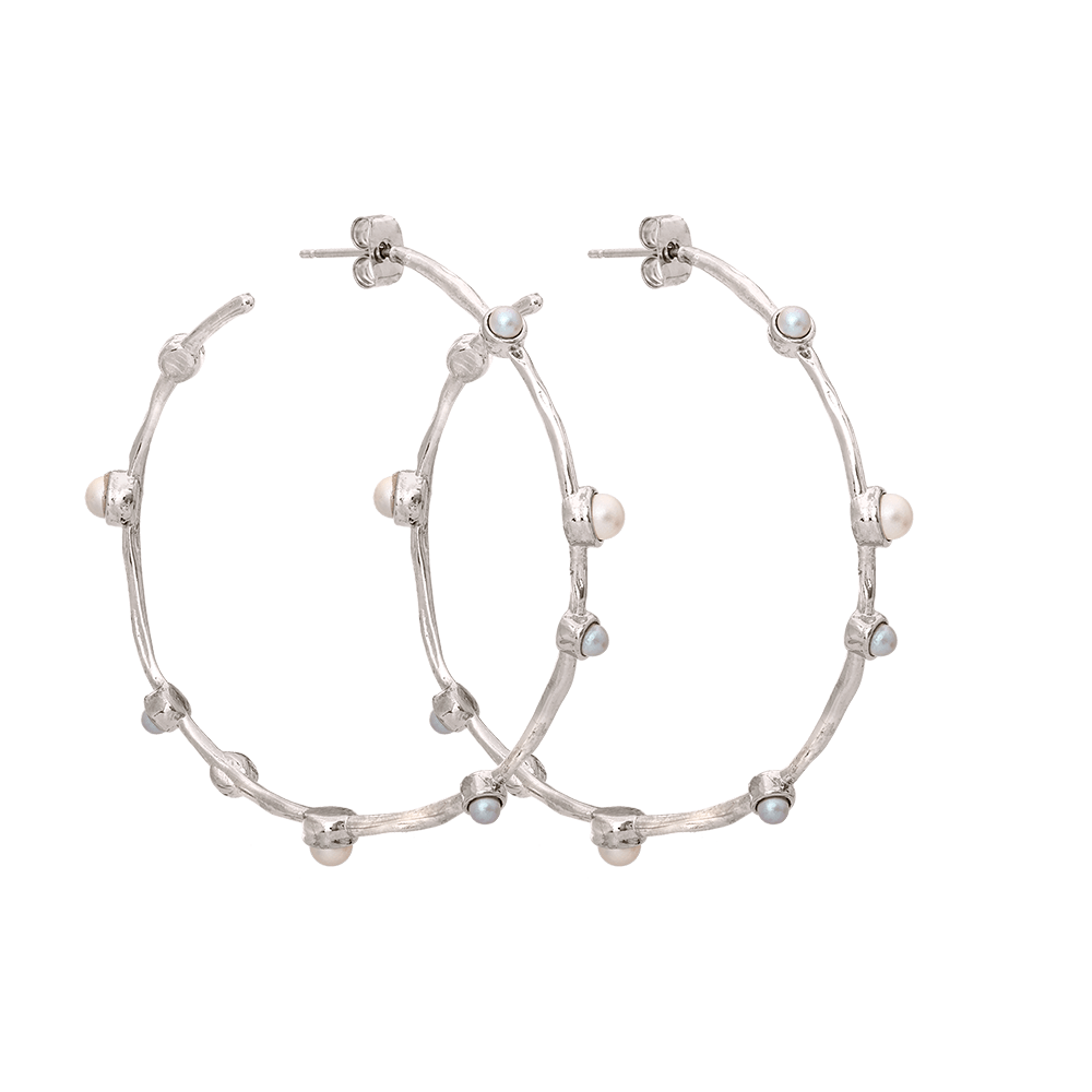 Jagger earrings - Ivory (Silver)