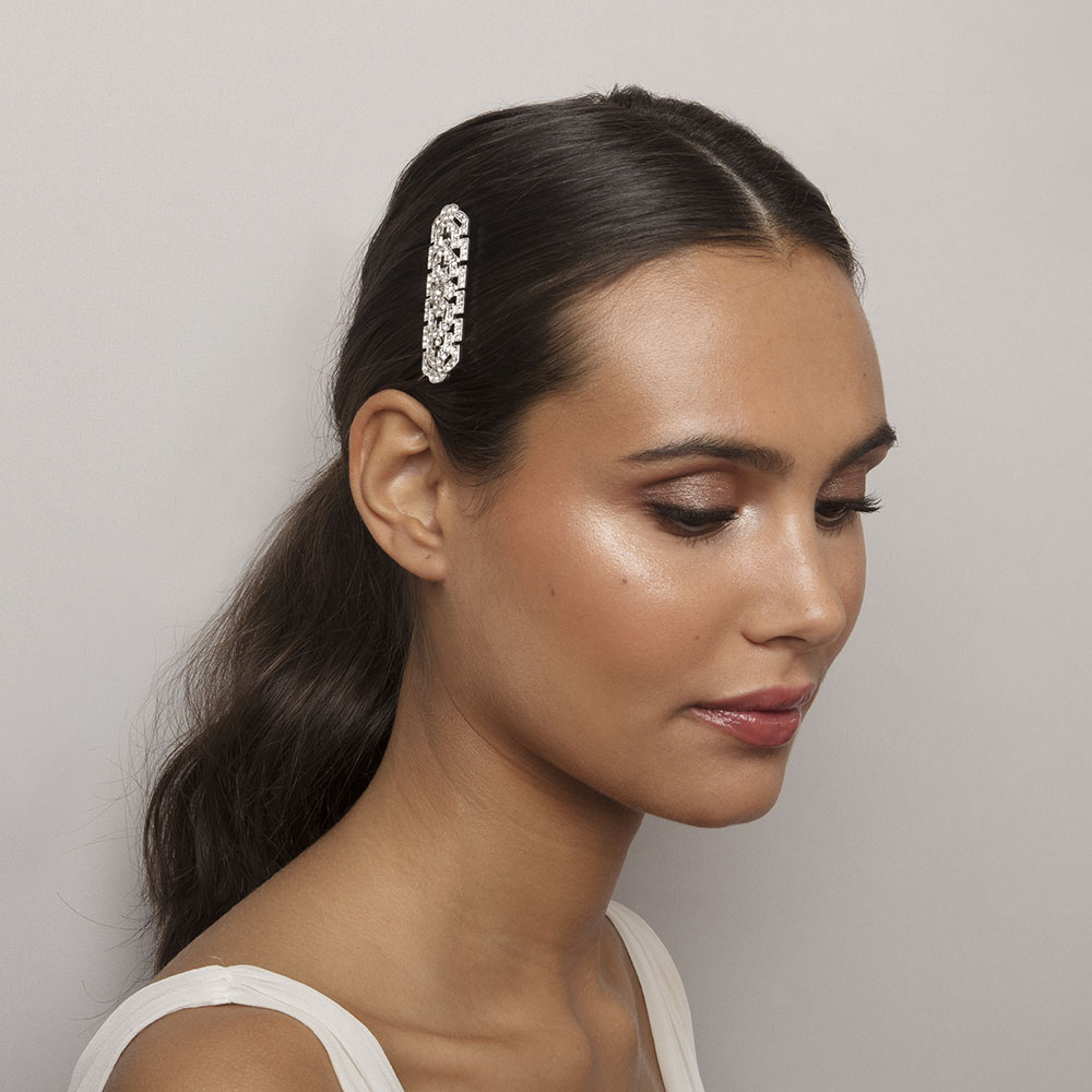 Ellinor comb - Crystal (Silver)