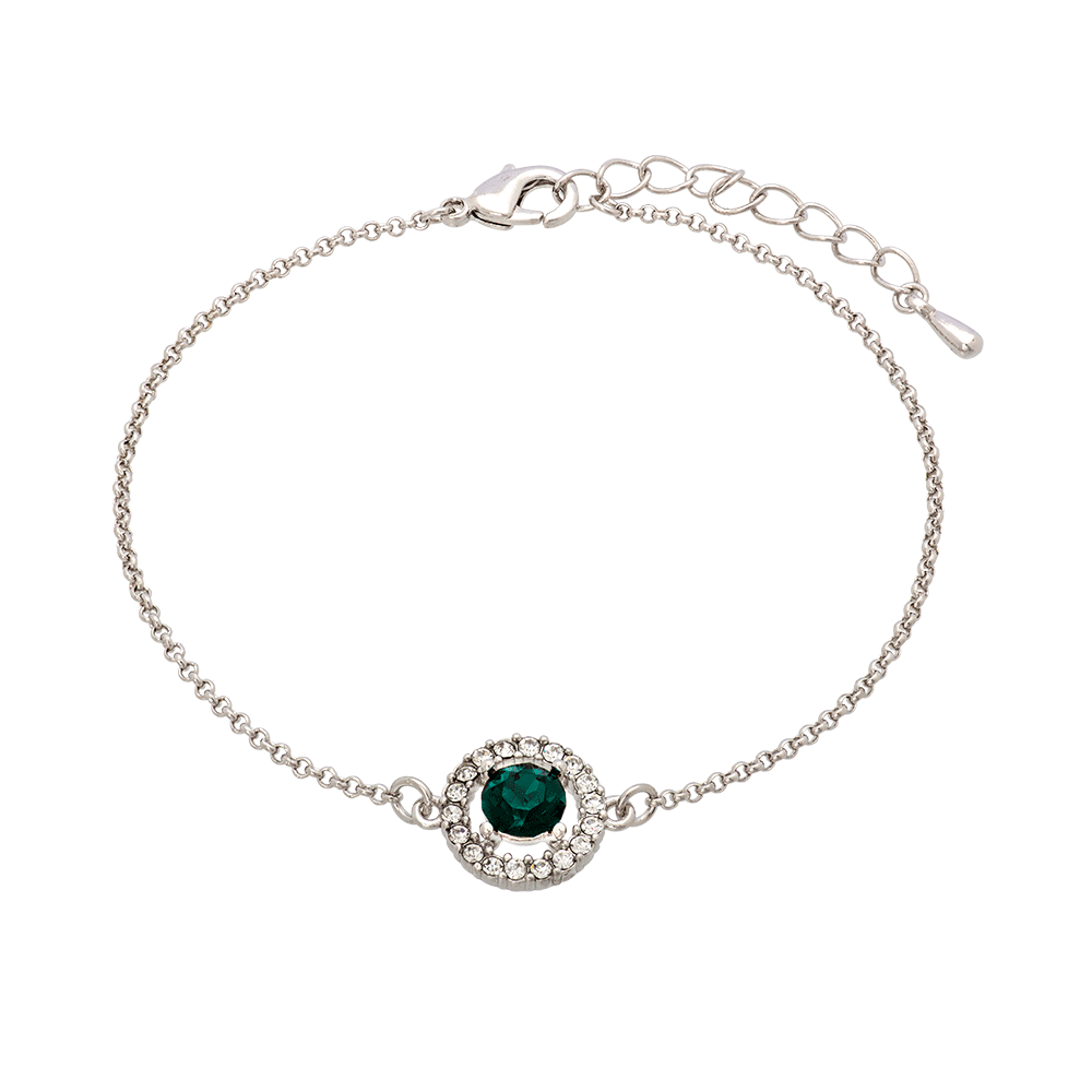 Miss Miranda bracelet - Emerald (Silver)