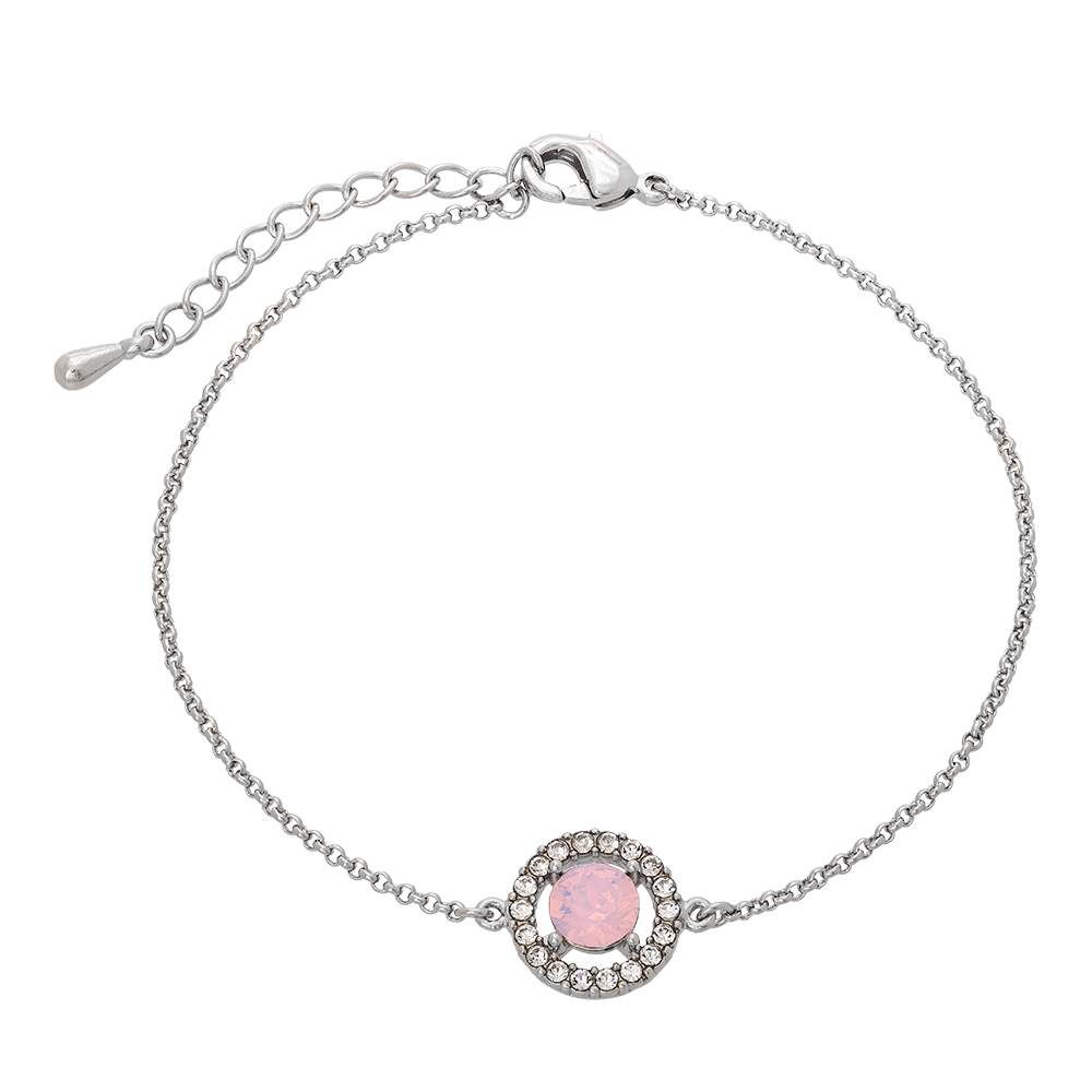 Miss Miranda bracelet - Rose opal (Silver)