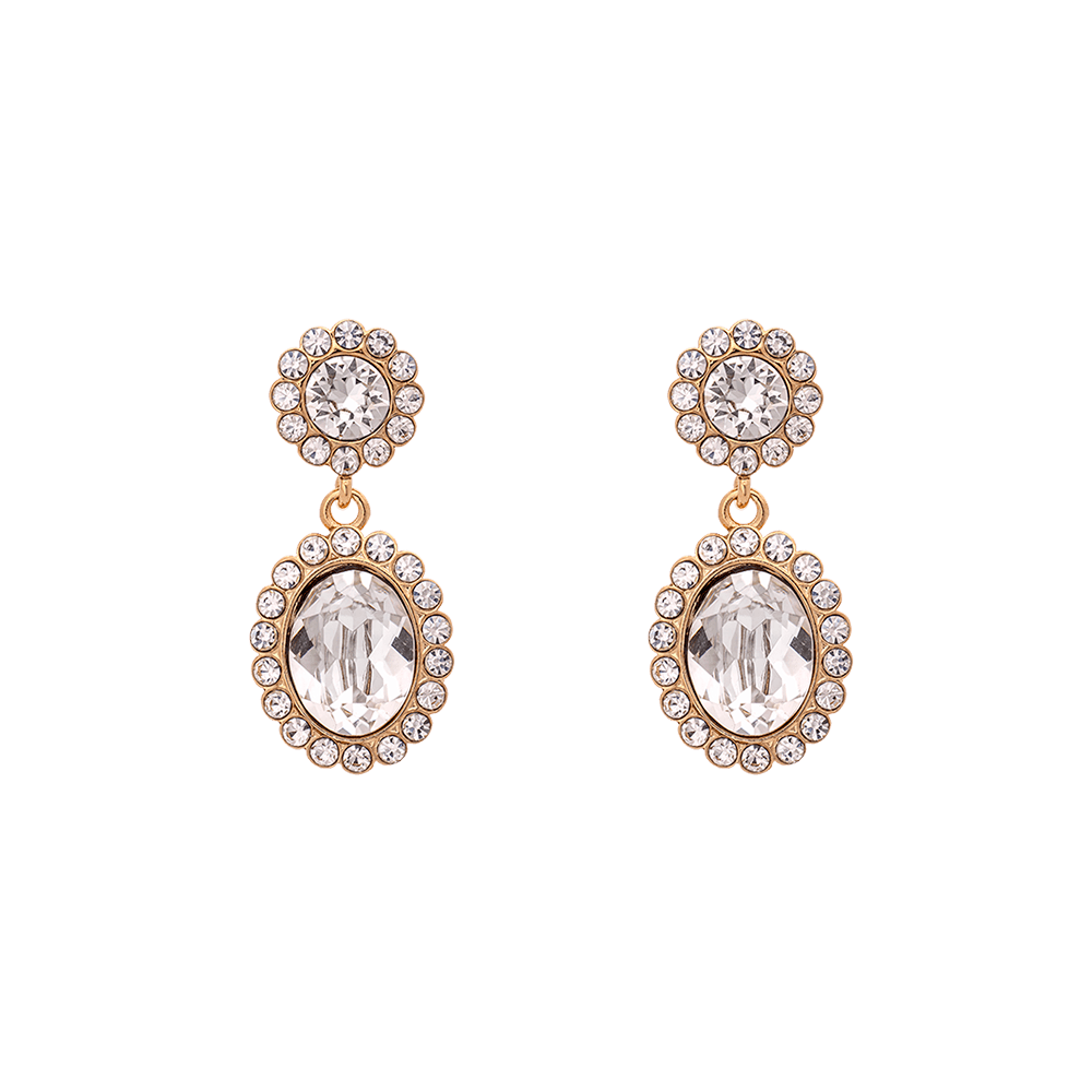 Elize earrings - Crystal (Gold)