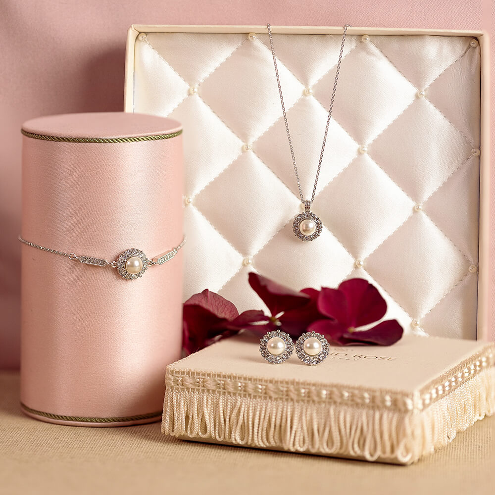 Miss Sofia Creme / silver 3 pcs SET