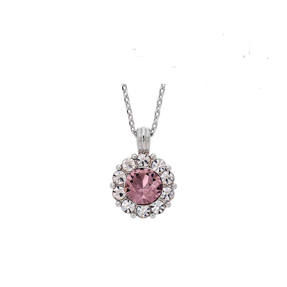 Sofia necklace - Antique pink (Silver)