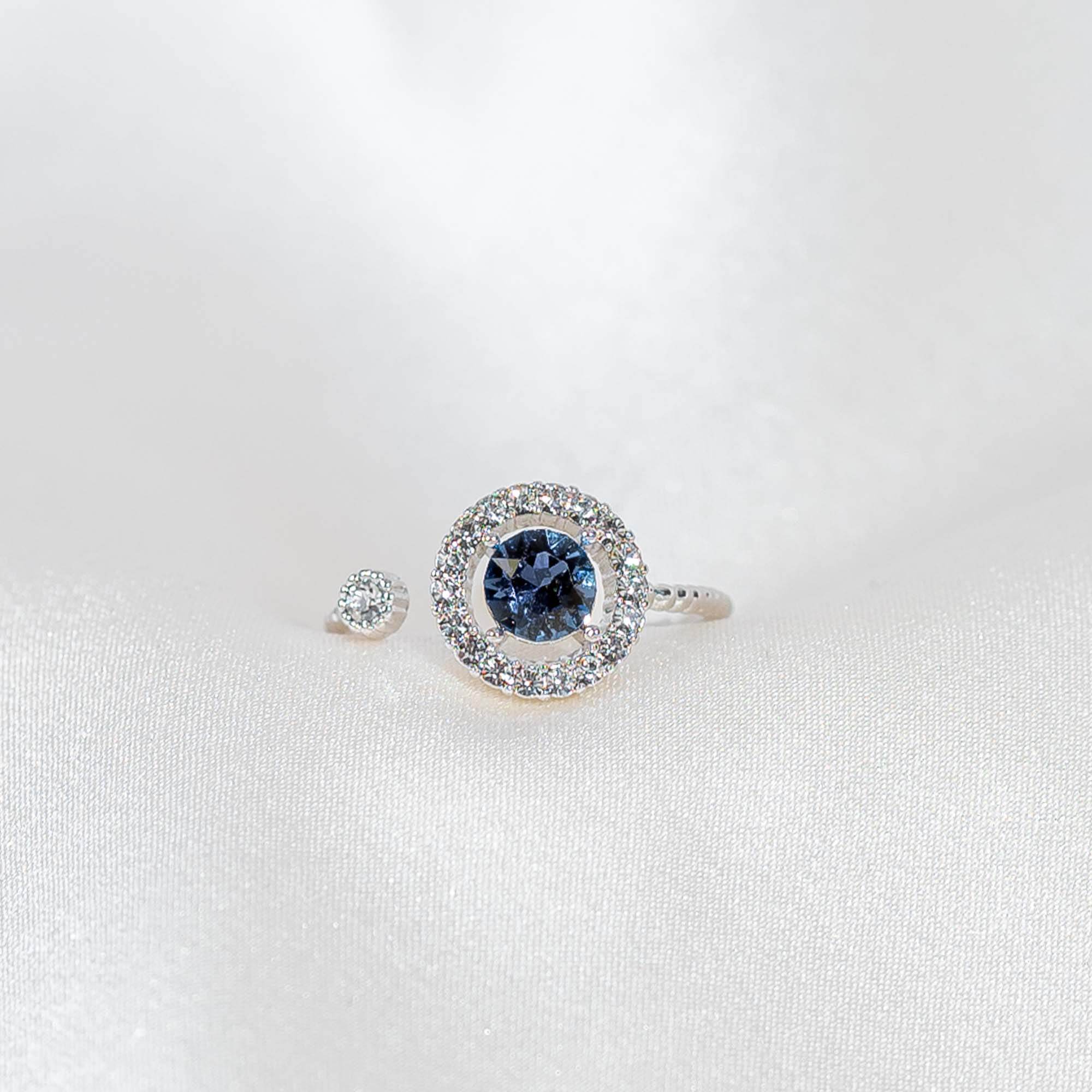 Miranda ring - Silver blue