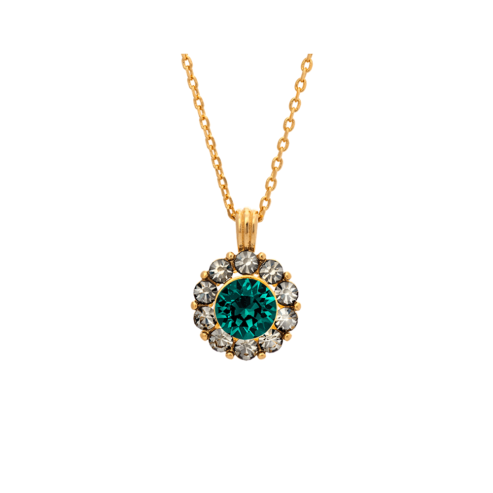 Sofia necklace - Emerald / Black diamond