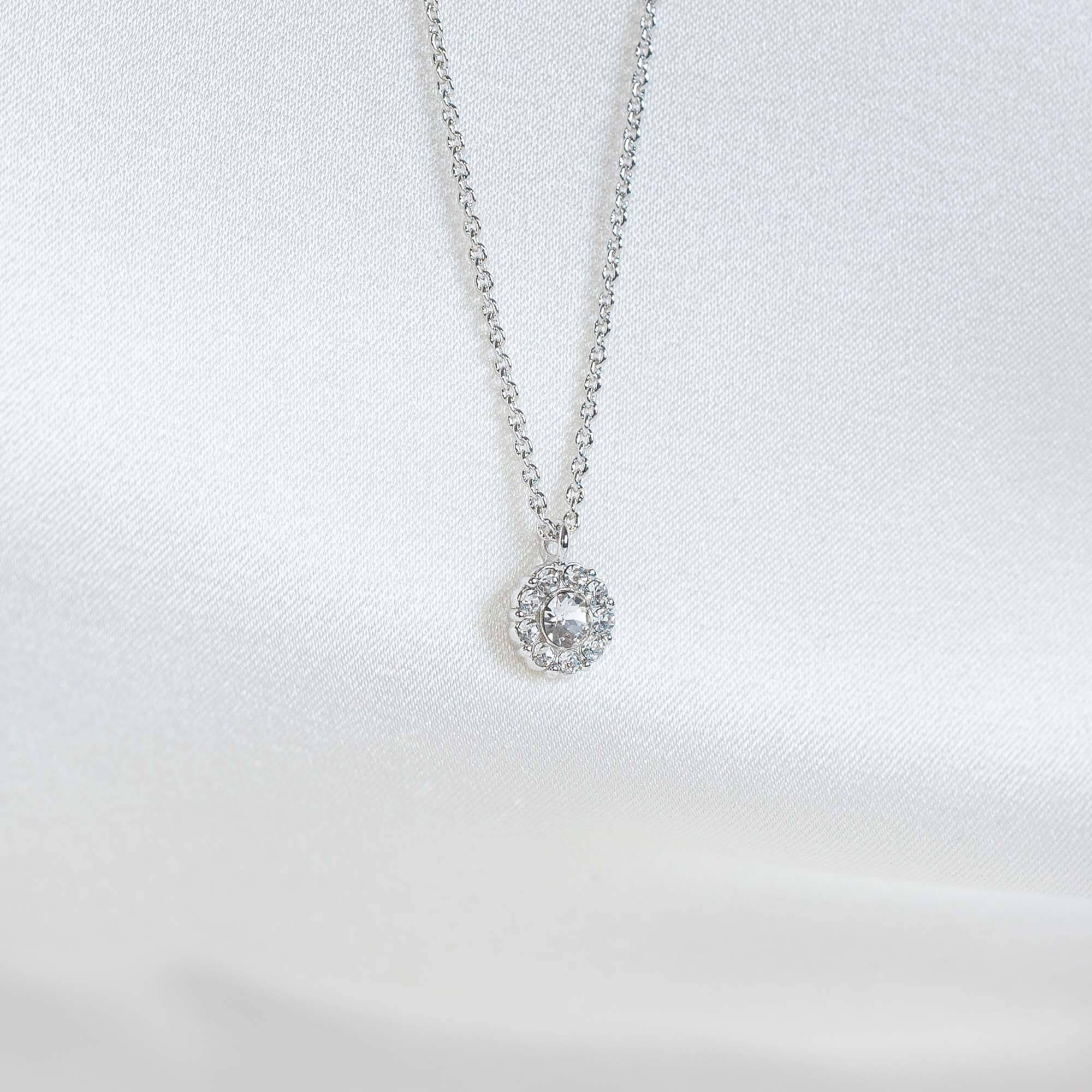 Petite Miss Sofia necklace - Crystal (Silver)