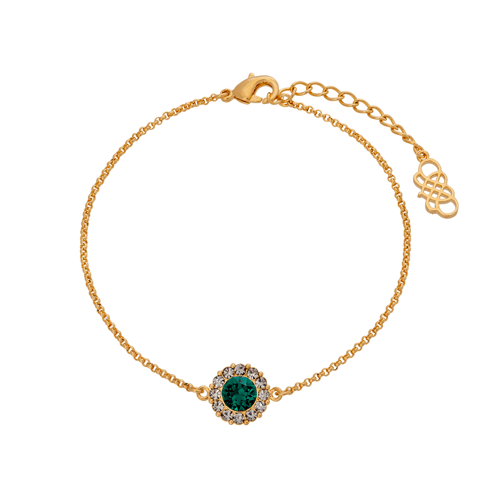 Celeste bracelet - Emerald / Black diamond