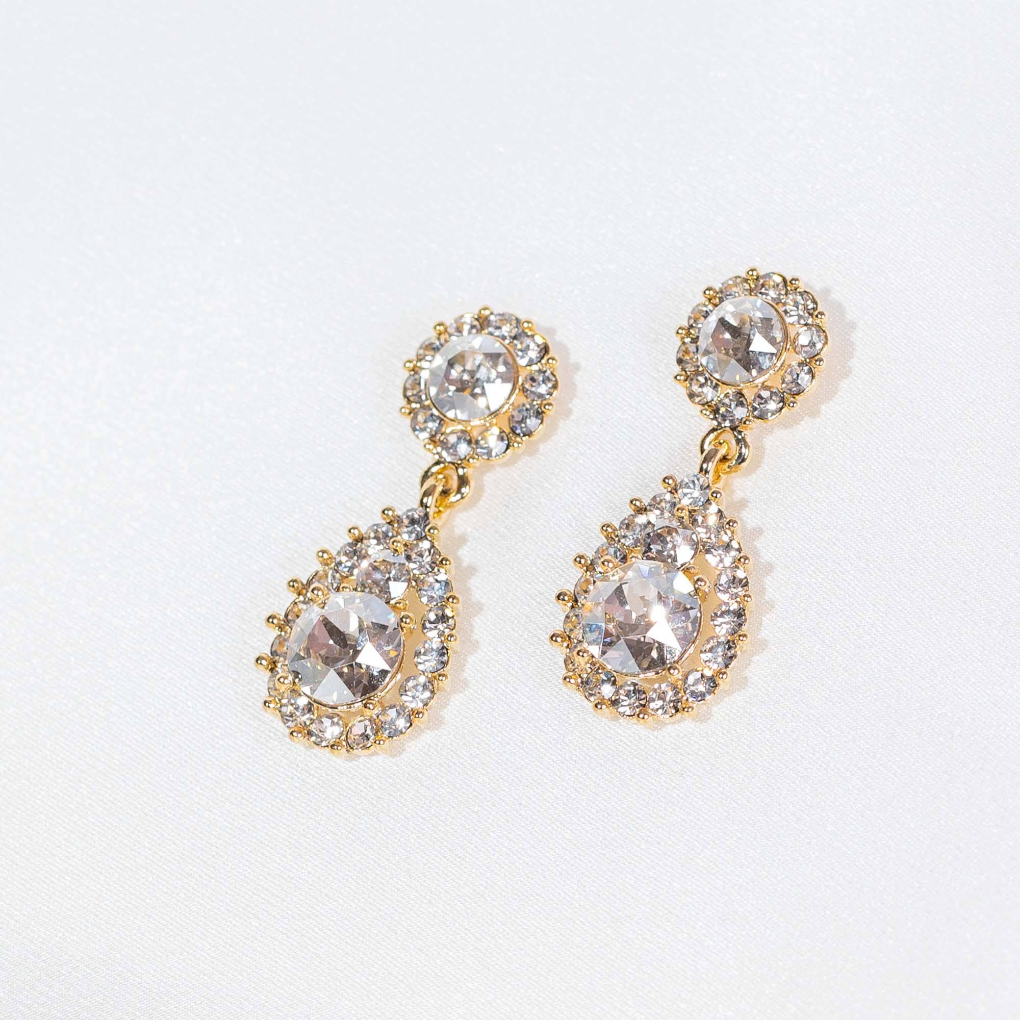 Sofia earrings - Crystal (Gold)