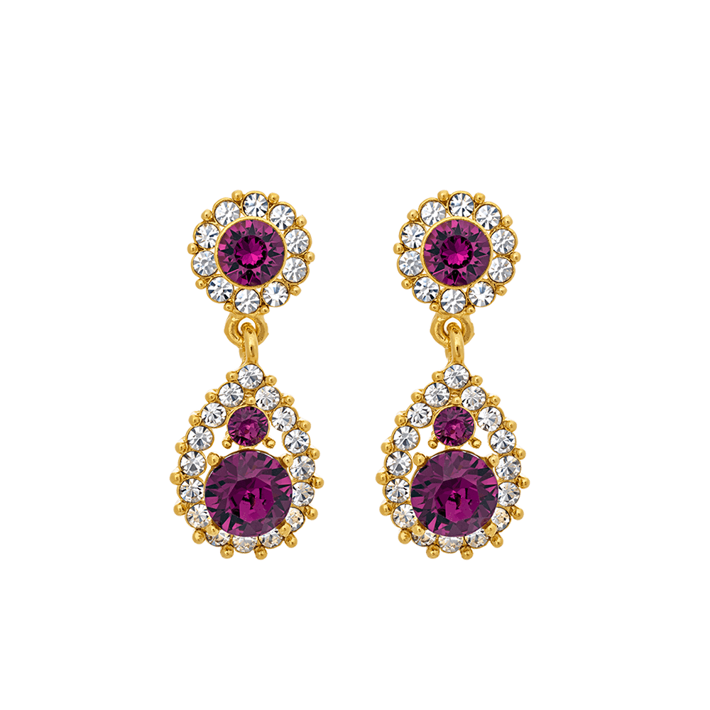 Sofia earrings - Amethyst (Gold)