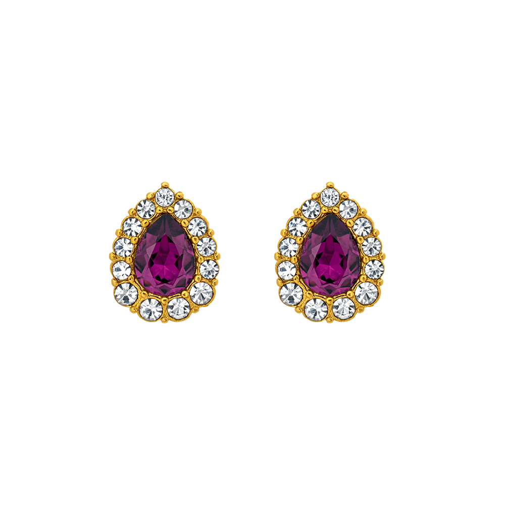 Amelie earrings - Amethyst (Gold)