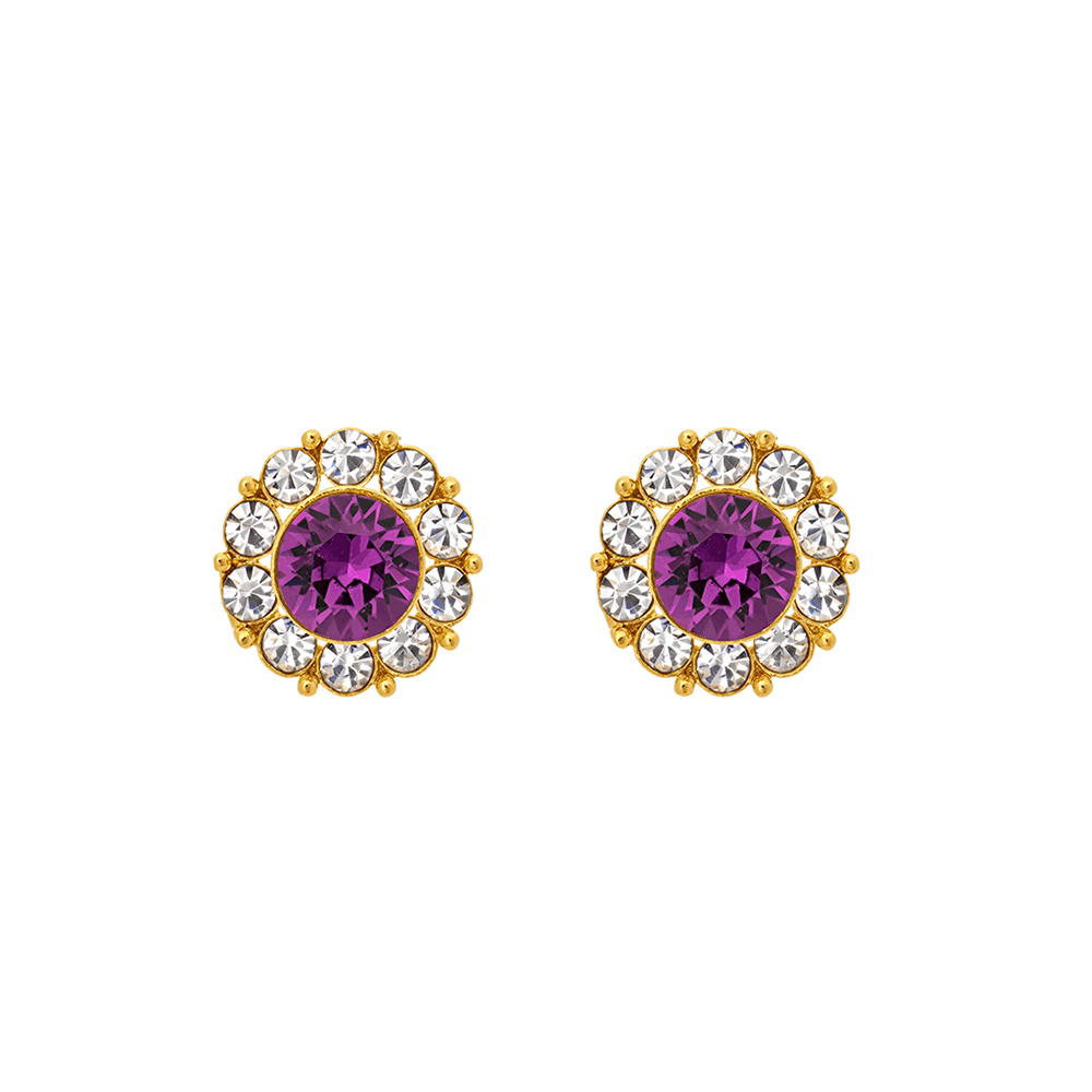 Miss Sofia earrings - Amethyst (Gold)