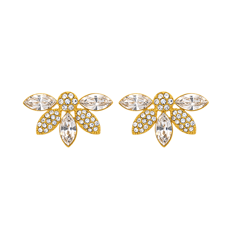 Lucia earrings - Crystal (Gold)