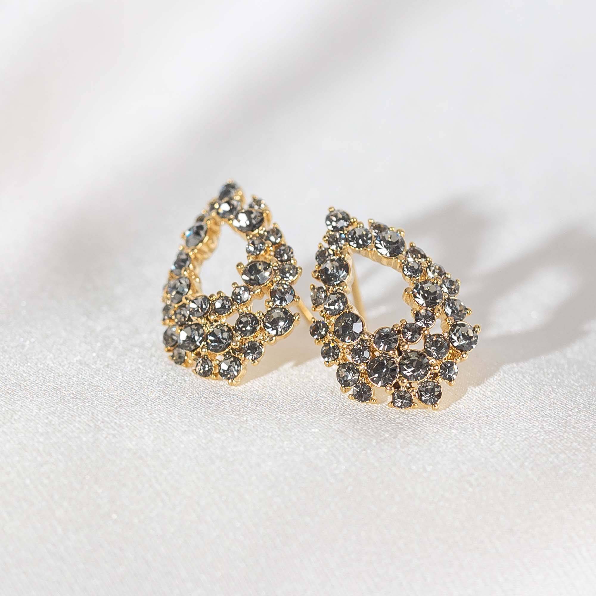 Petite Alice earrings - Black diamond