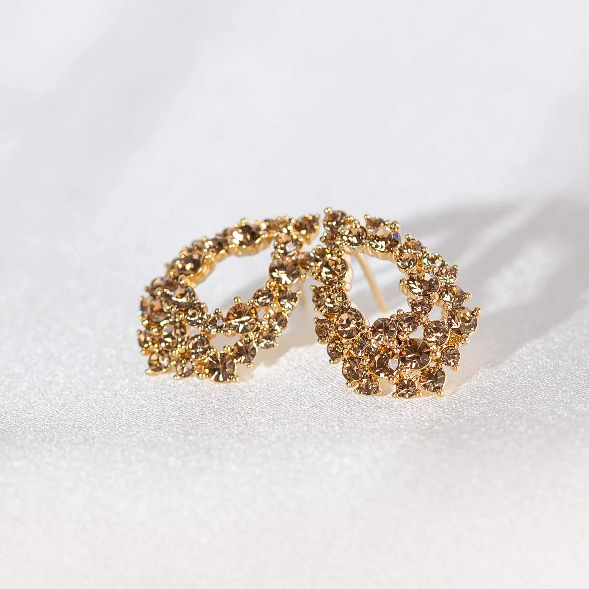 Petite Alice earrings - Light colorado topaz