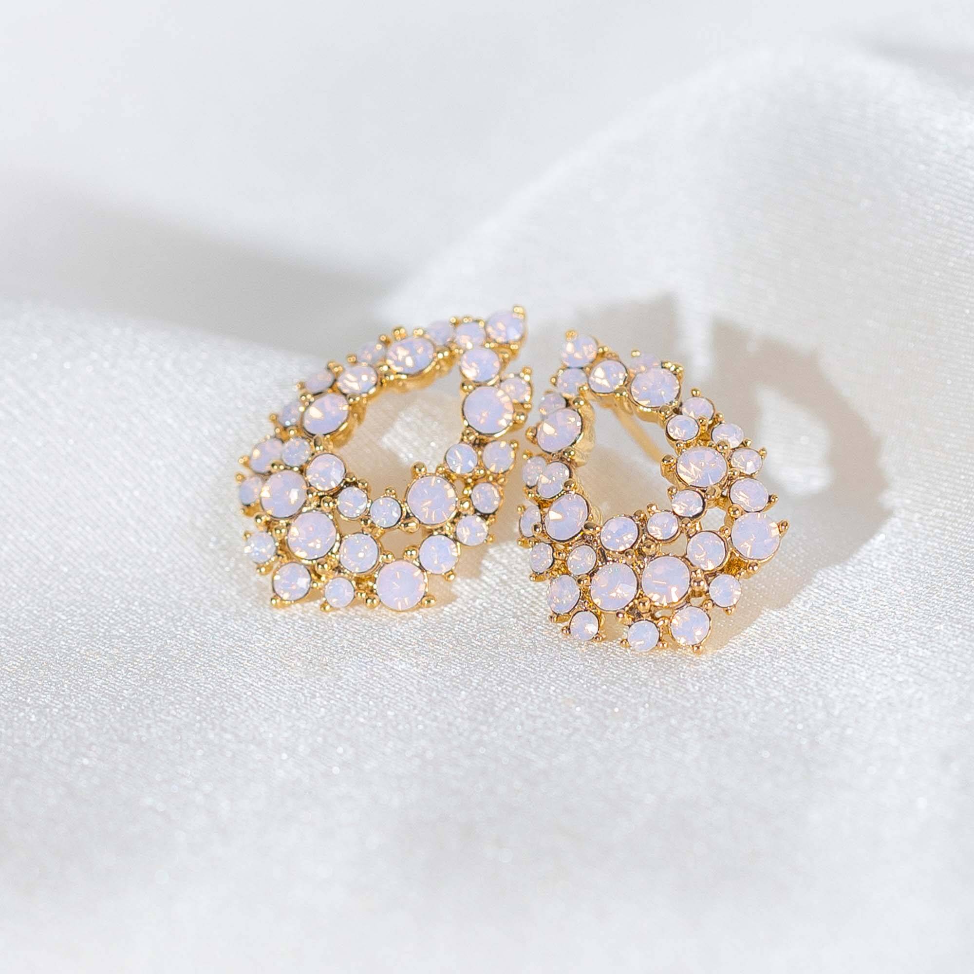 Petite Alice earrings - Rose opal