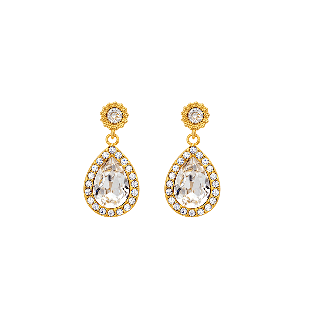 Miss Amy earrings - Crystal (Gold)