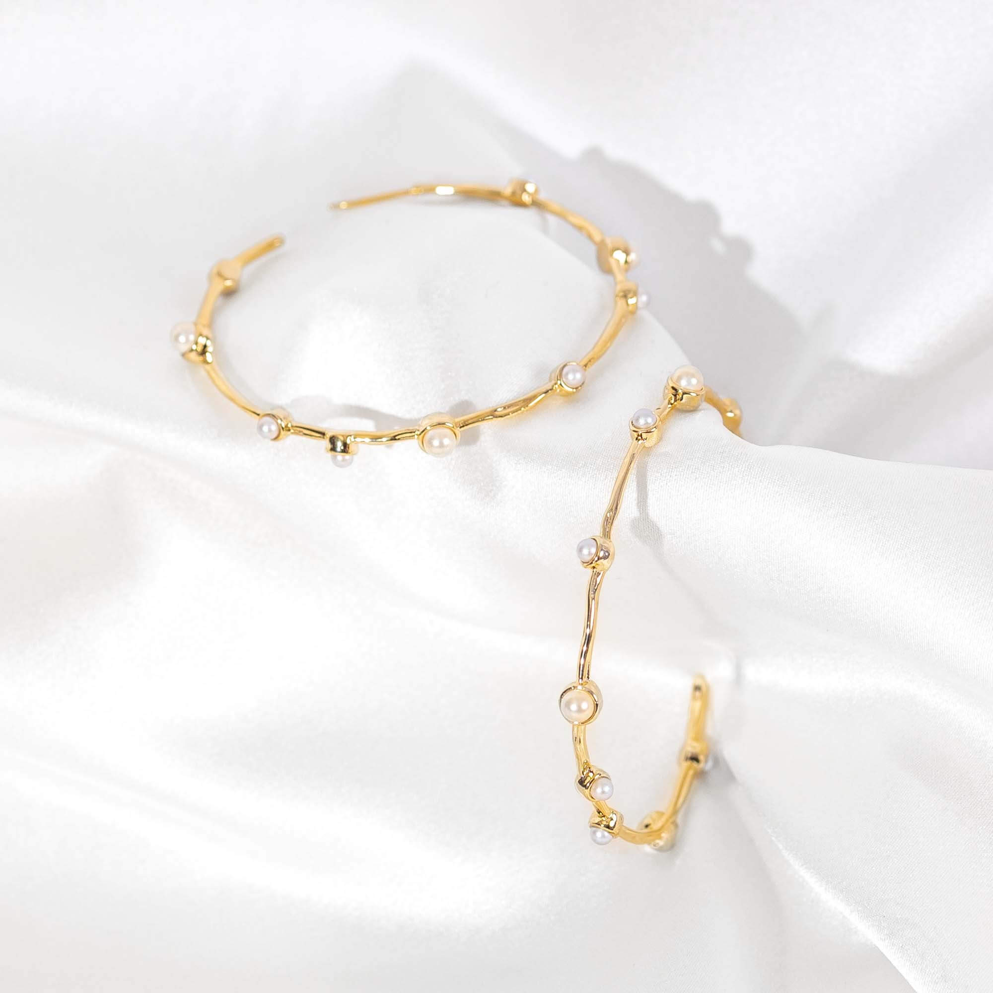 Jagger earrings - Ivory (Gold)