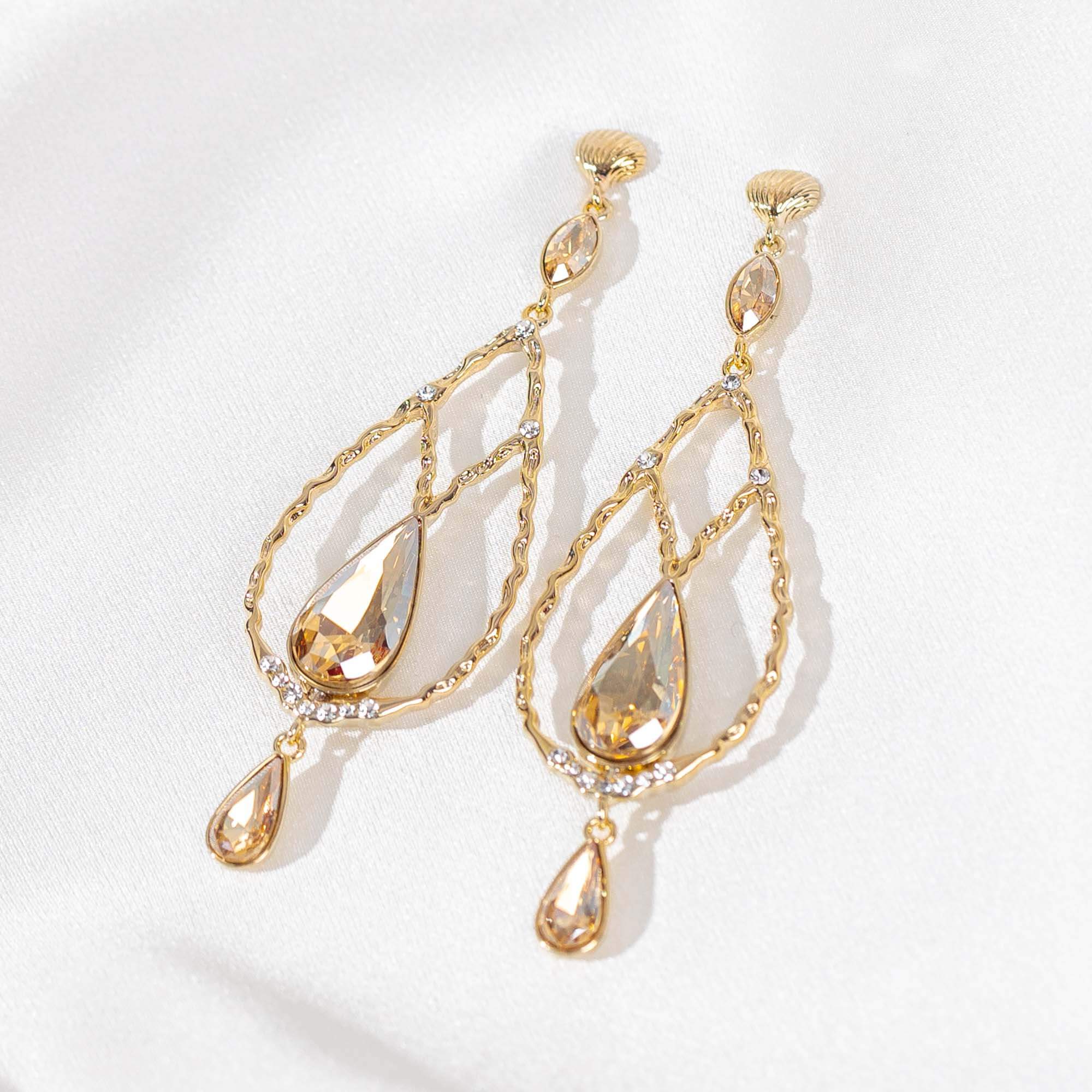 Garbo earrings - Golden shadow (Gold)