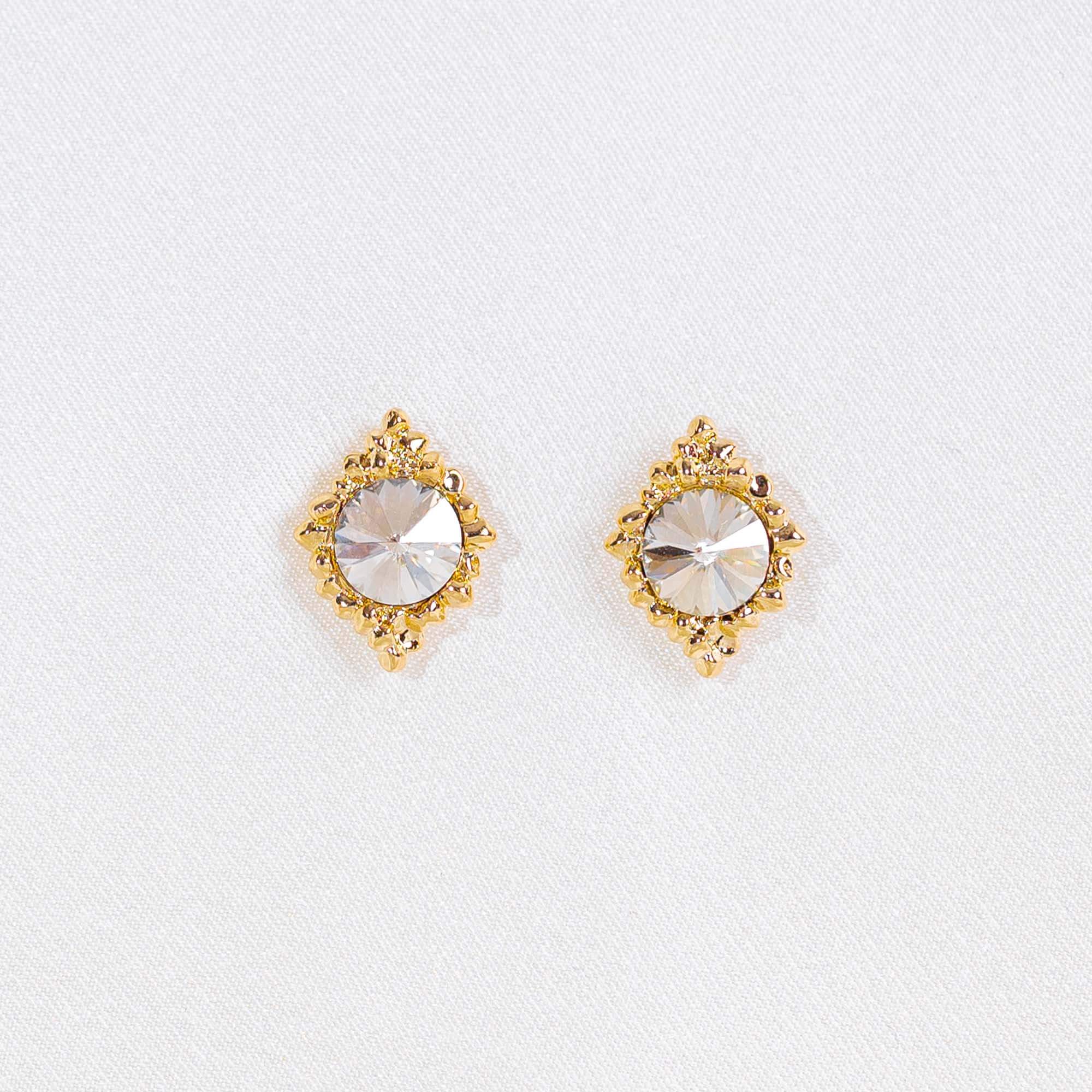 Miss Bonnie earrings - Crystal (Gold)