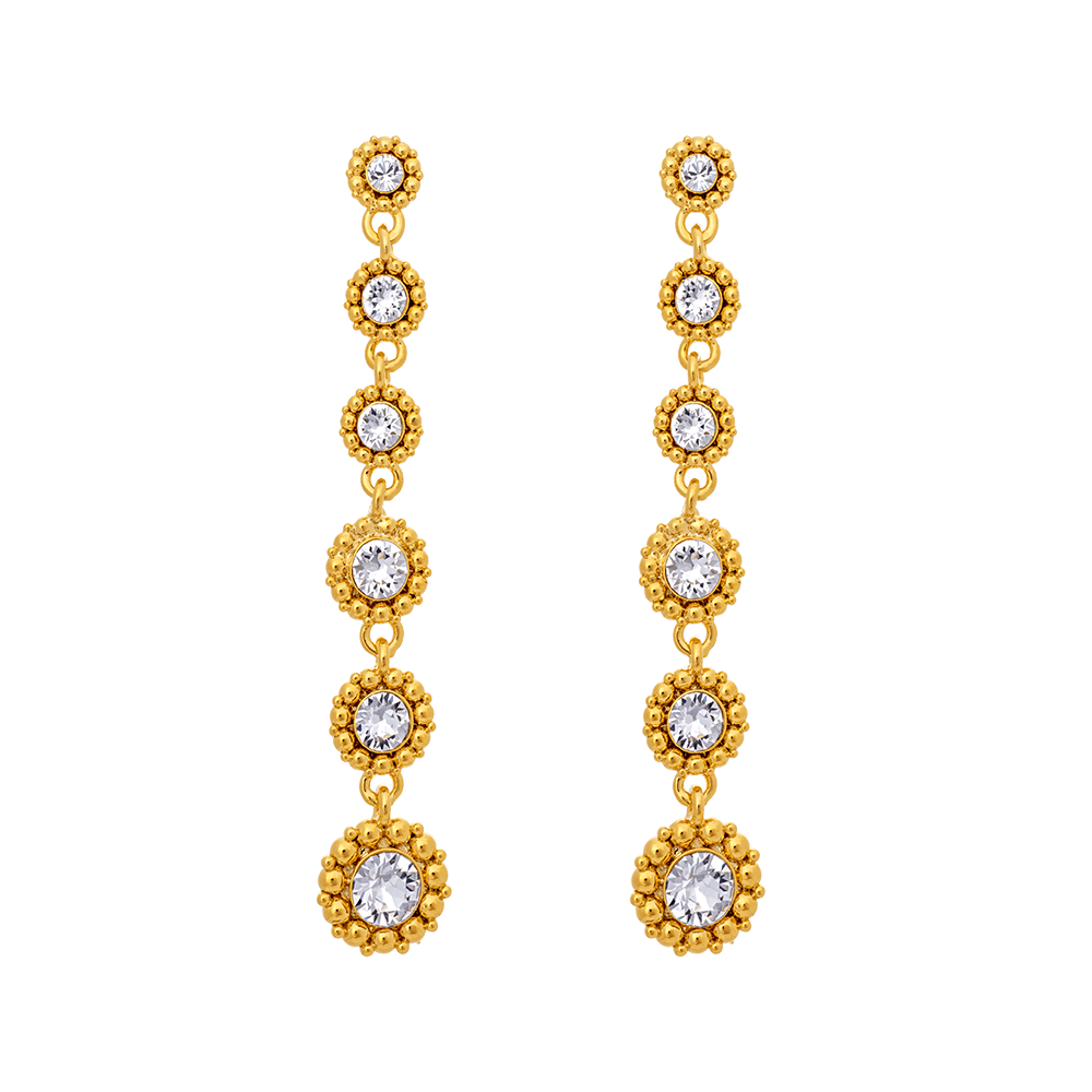 Petite Celeste earrings - Crystal (Gold)