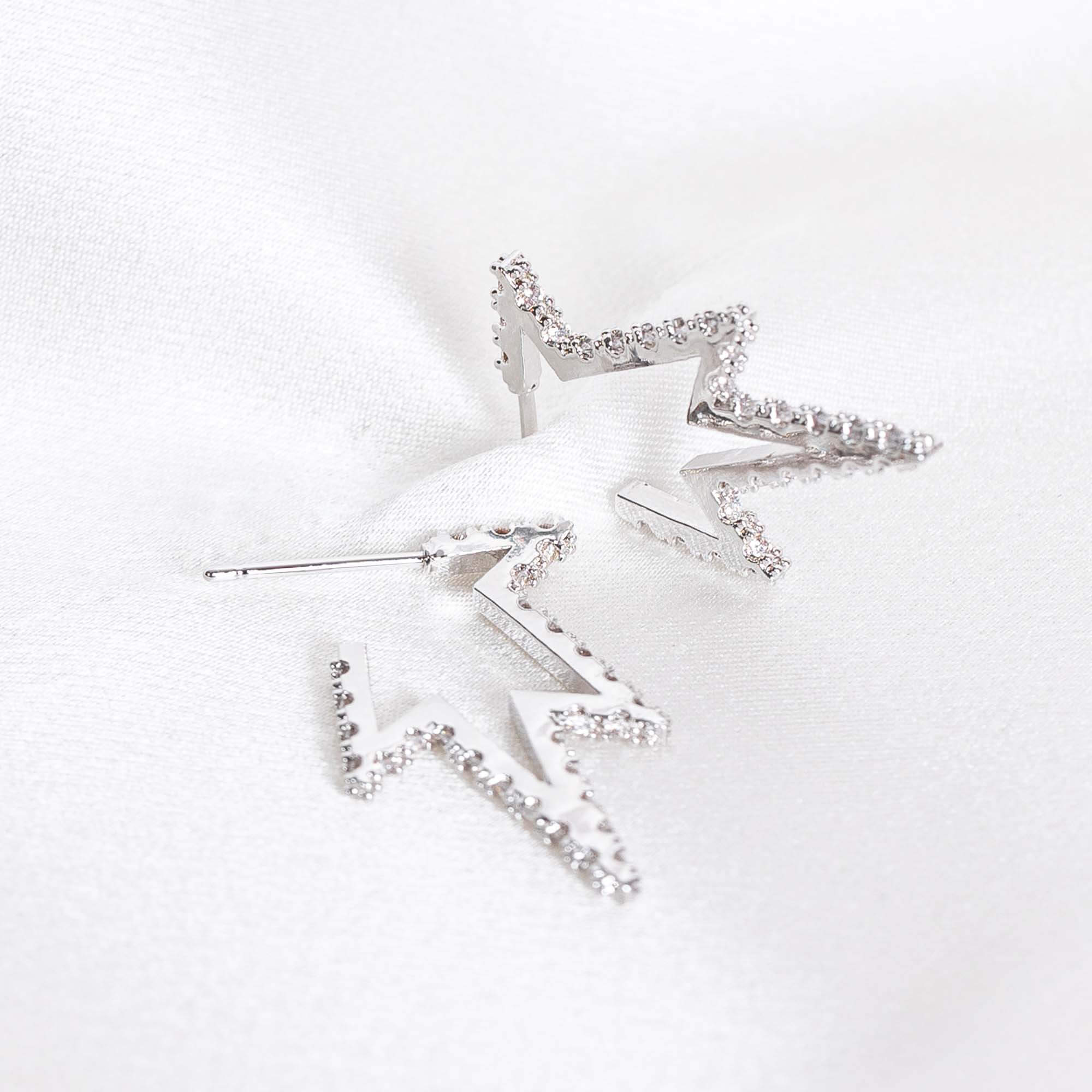Petite Vega earrings - Crystal (Silver)
